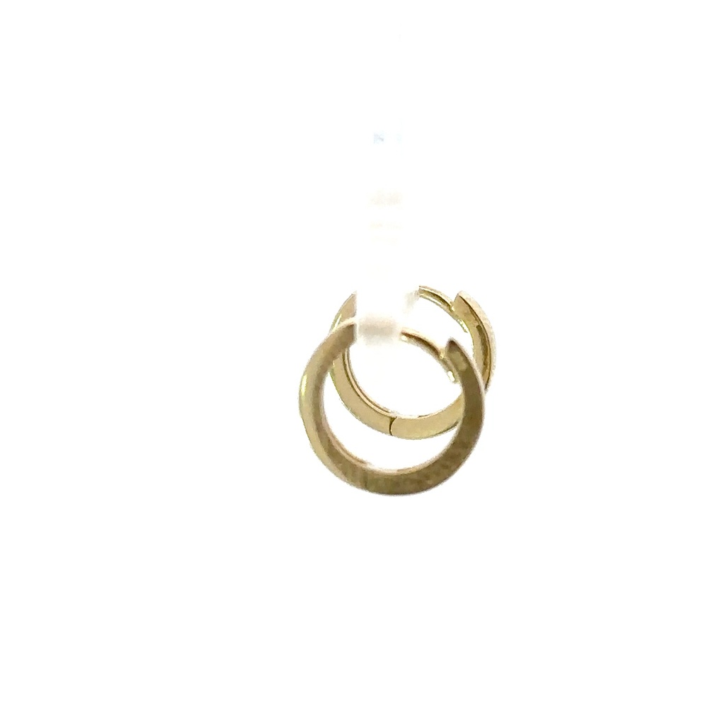 Huggie hoop earrings in 9ct yellow gold
