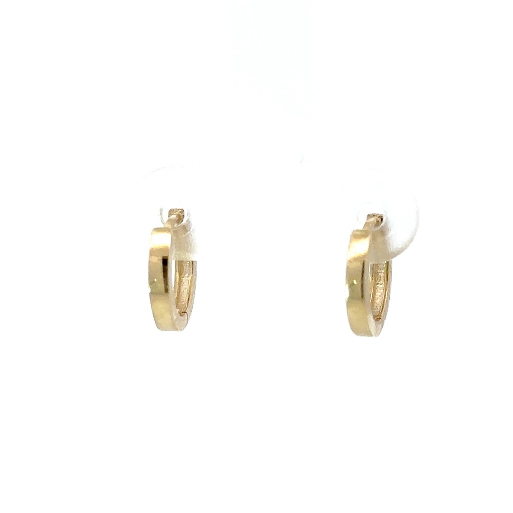 Huggie hoop earrings in 9ct yellow gold