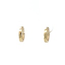 Huggie hoop earrings in 9ct yellow gold