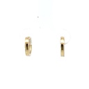 Huggie hoop earrings in 9ct yellow gold