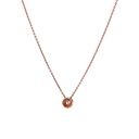 14ct Rose Gold Necklace With Bezel Set Diamond