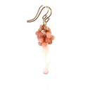 Rose quartz & Peruvian opal earrings 18K rose