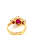 18ct Rose Ruby & Argyle Diamond Ring
