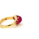 18ct Rose Ruby & Argyle Diamond Ring