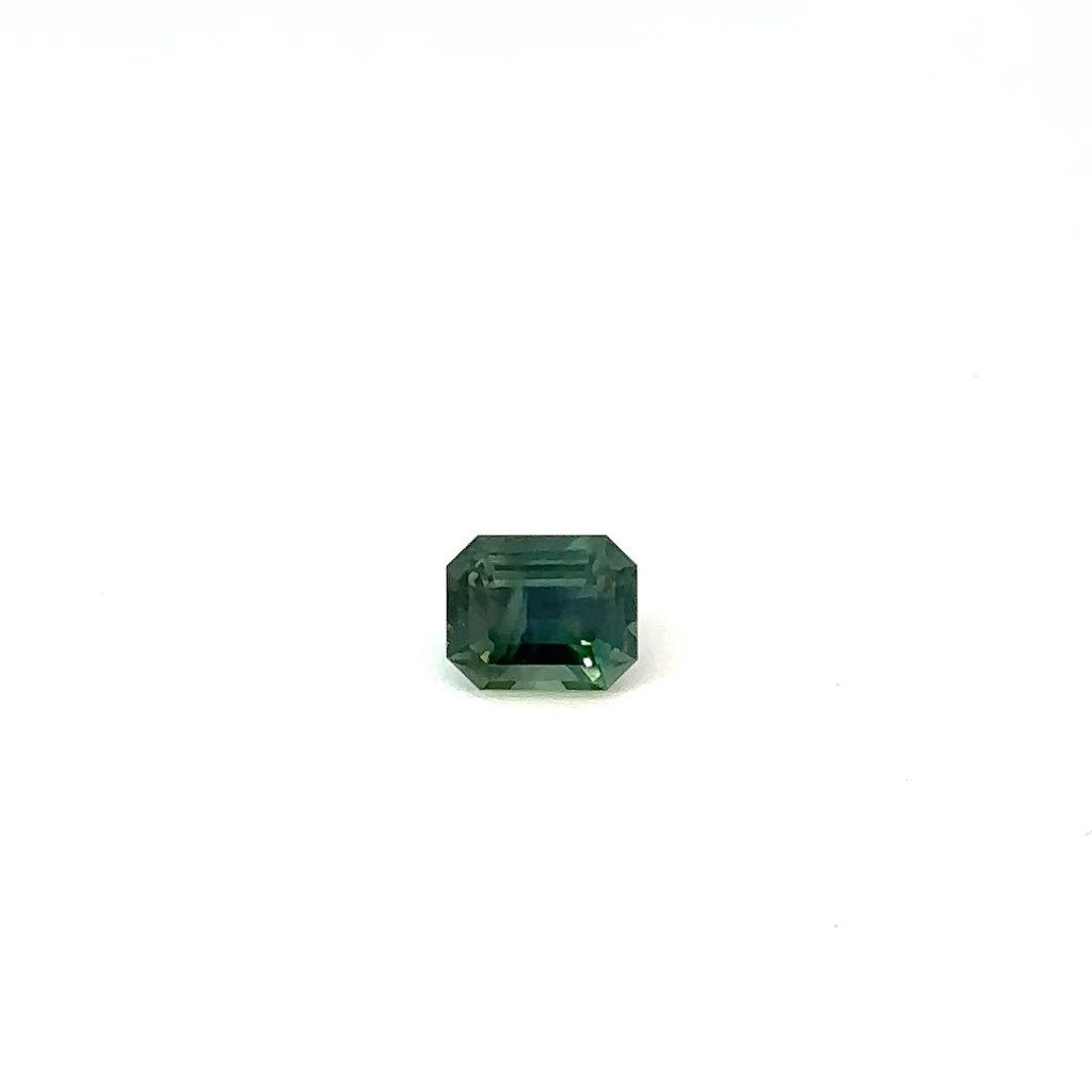 Emerald cut natural teal sapphire 1.96ct Australia