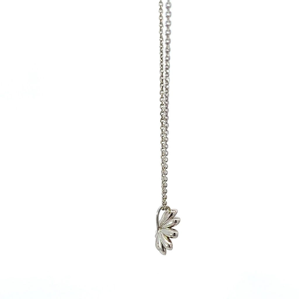 Sterling Silver Necklace w/ Yellow Enamel Daisy