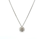 Sterling Silver Necklace w/ Yellow Enamel Daisy