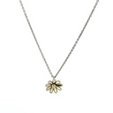 Sterling Silver Necklace w/ Yellow Enamel Daisy