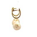 Baroque south sea pearl drops on hoops 14K