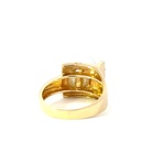 South sea pearl ring with striking asymmetrical design 18K