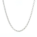 9 carat white gold oval belchor necklace