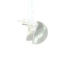 Half moon stud sideways in sterling silver