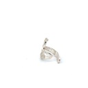 Cubic set snake ear cuff in sterling silver