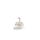 Cubic set snake ear cuff in sterling silver