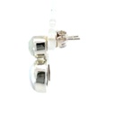 Moonstone stud with freshwater coin pearl drop