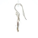 Clear quartz drop earring in sterling silver