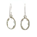 Clear quartz drop earring in sterling silver