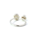 Two freshwater pearl ring in sterling silver
