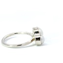 Two freshwater pearl ring in sterling silver