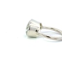 Green amethyst ring in sterling silver