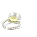 Lemon quartz sterling silver ring