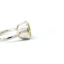 Lemon quartz sterling silver ring