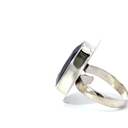 Bold amethyst ring in sterling silver