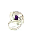 Bold amethyst ring in sterling silver