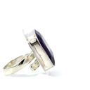 Bold amethyst ring in sterling silver