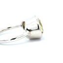 Lime citrine ring in sterling silver