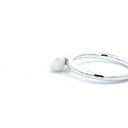 Freshwater pearl sterling silver ring