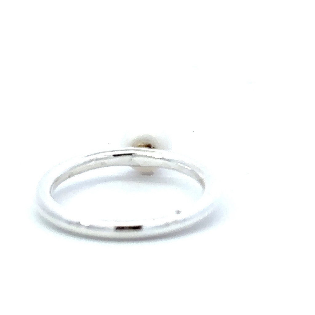 Freshwater pearl sterling silver ring