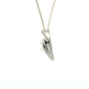 Silver pearl framed on a marquise shape