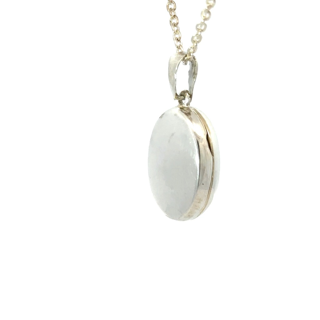 Sterling silver oval locket