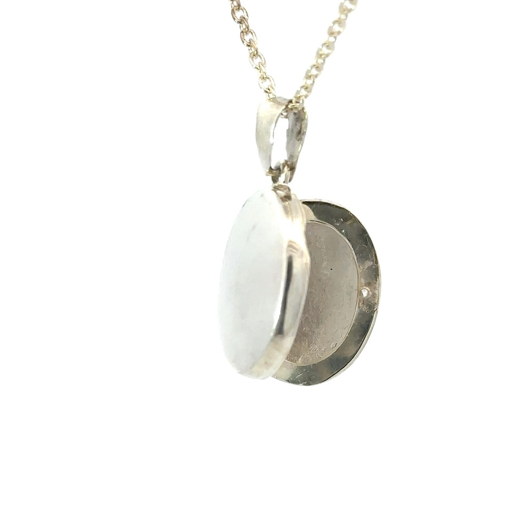 Sterling silver oval locket