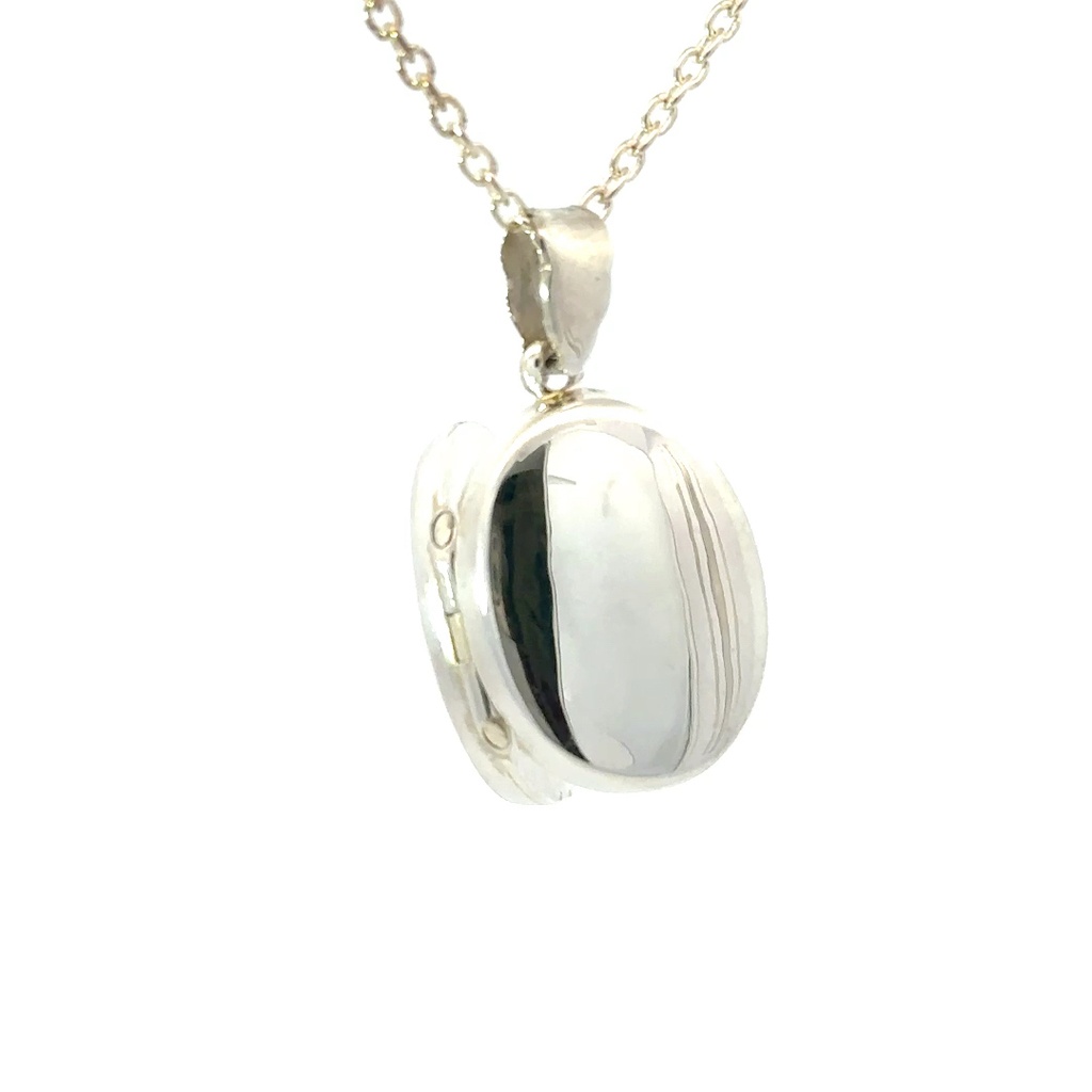 Sterling silver oval locket