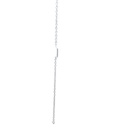 Silver necklace with matt squares spaced around 50cm
