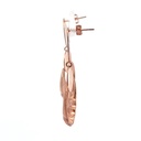 Rose gold plate brass earrings