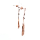 Rose gold plate brass earrings