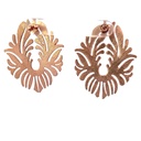 Rose gold plated brass earrings ornate design