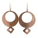 Rose gold plated brass earrings
