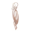 Rose gold plated brass earrings