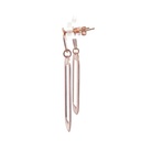 Rose gold plated brass earrings