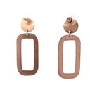 Rose gold plated brass earrings