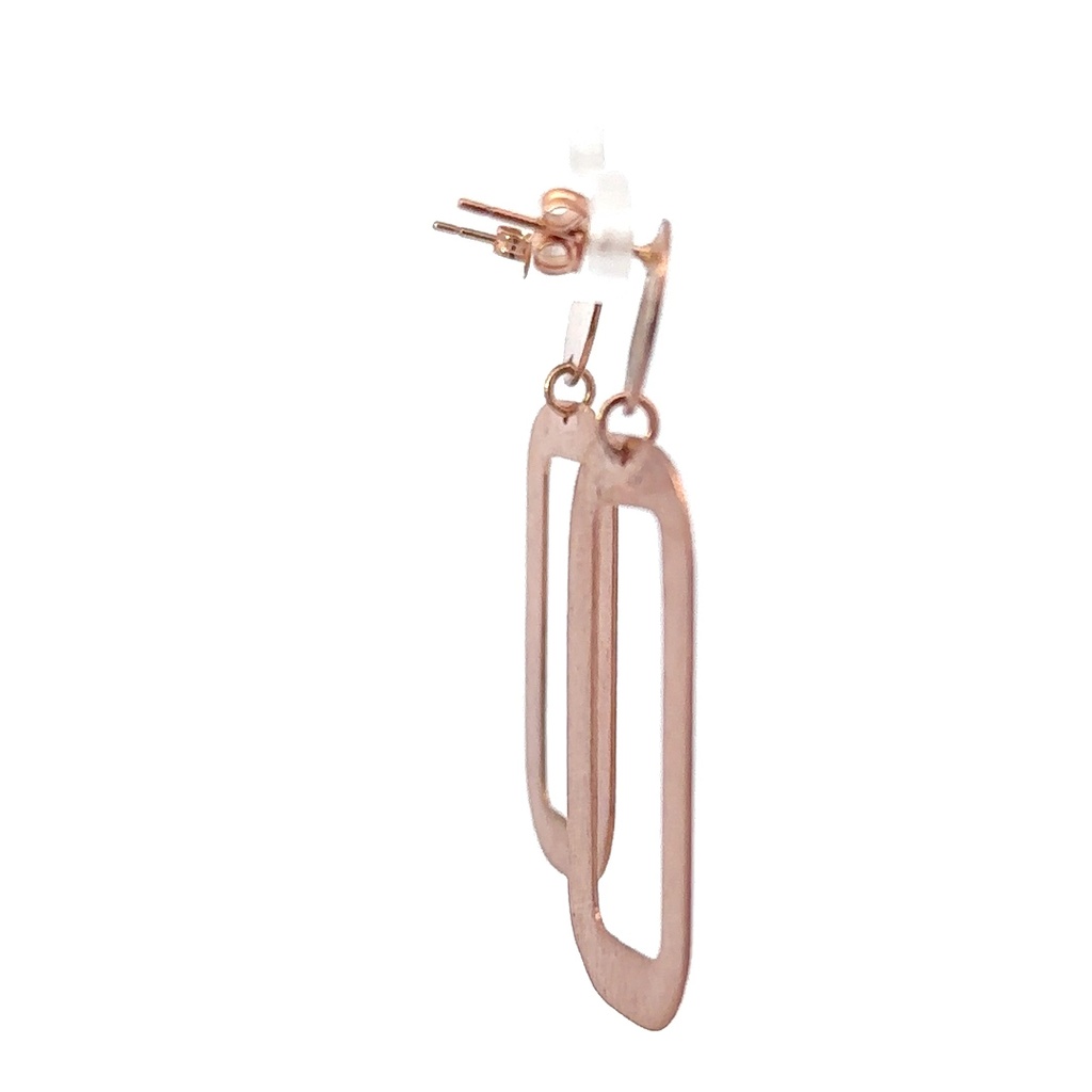 Rose gold plated brass earrings