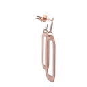Rose gold plated brass earrings