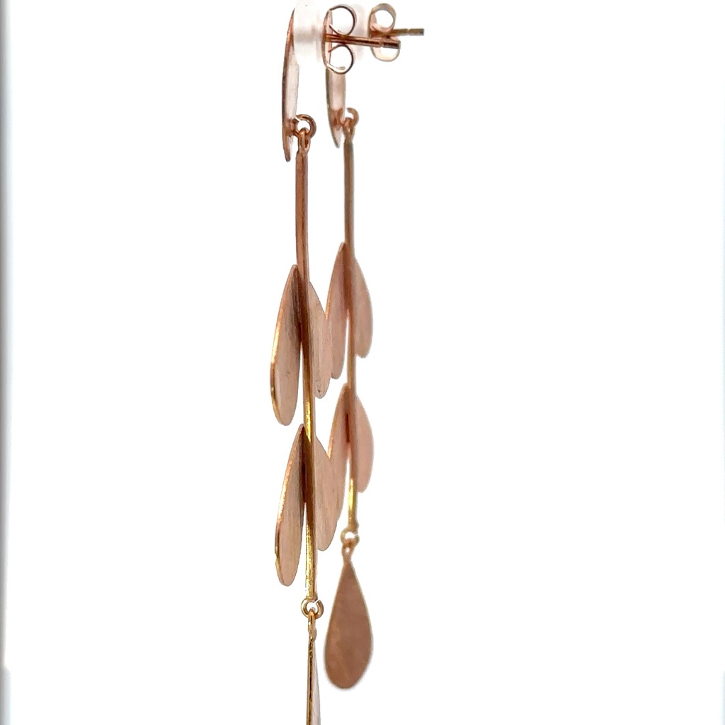 Rose gold plate brass earrings