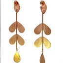 Rose gold plate brass earrings