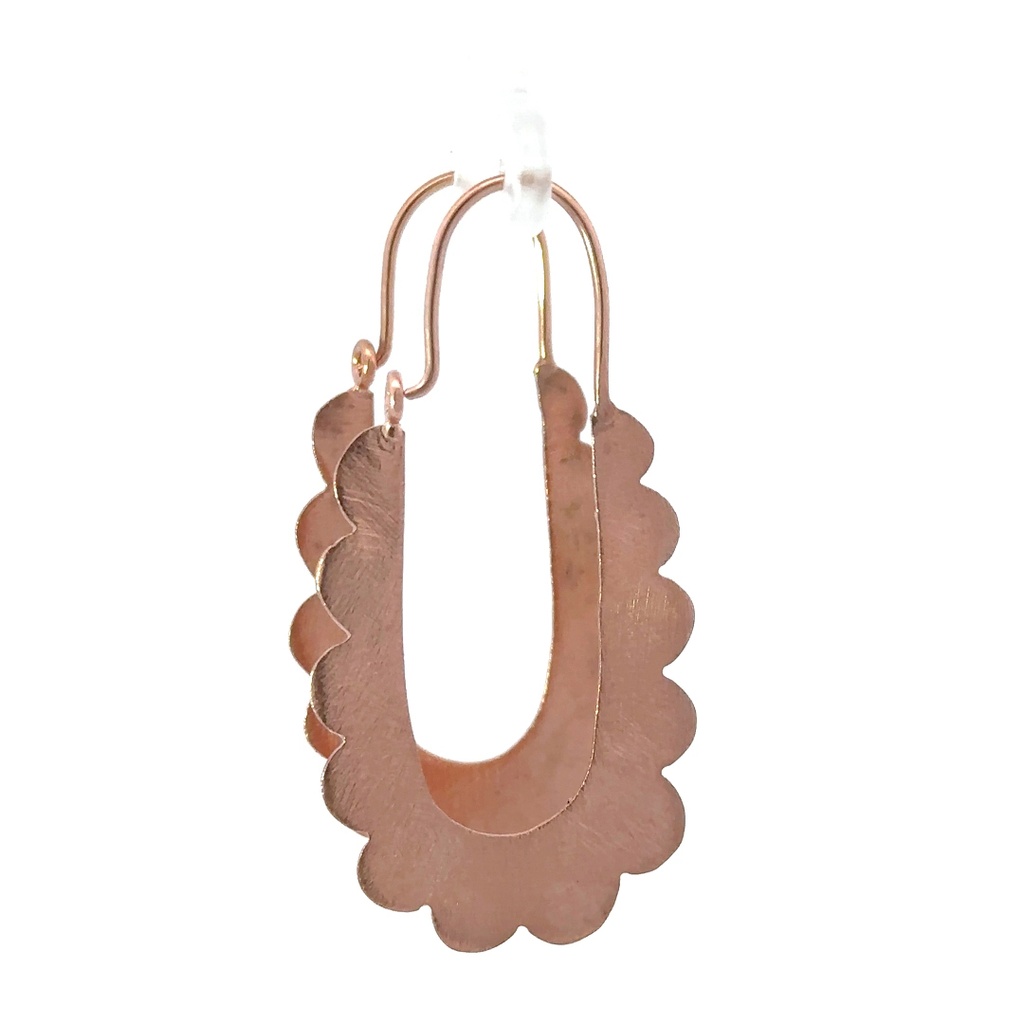 Rose gold plated earrings