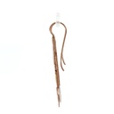 Rose gold plated disc on a long drop earrings